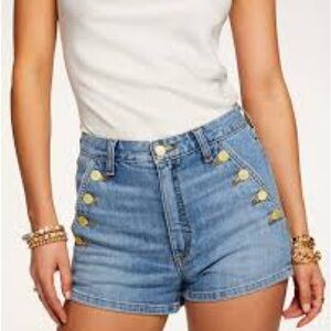 Ramy Brook Light Blue High Waist Shorts